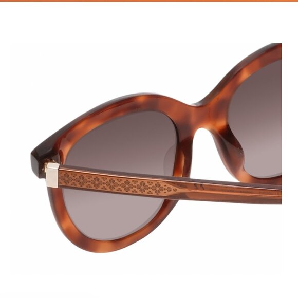 Kate Spade LILLIAN-09Q-HA CatEye Sunglasses Caramel Tortoise/Brown Gradient 53mm - Picture 4 of 4